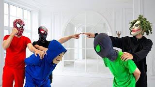 TEAM SPIDER-MAN vs BAD GUY TEAM  Rescue GREEN-SPIDER From JOKER...??  Funny Action 