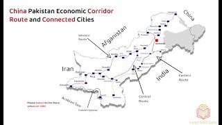 China Pakistan Economic Corridor CPEC Routes and Connected Cities by Road