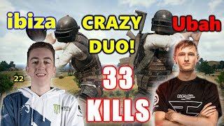 Team Liquid ibiza & Faze Ubah - 33 KILLS - M416+Mini14 - CRAZY DUO - PUBG