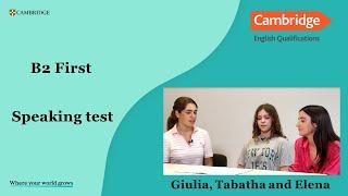 B2 First Giulia Tabatha and Elena