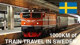 1000KM of TRAIN TRAVEL IN SWEDEN - 4K Train Drivers View Gothenburg to Östersund