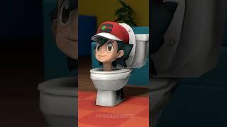 Pikachu & Skibidi Ash Ketchum ft. Skibidi Toilet Whos that Pokémon?  TOGA BOOM #memes #pokemon