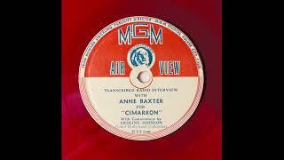 Anne Baxter Radio Interview for Cimarron 1960