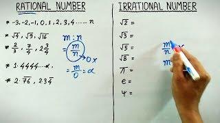 Rational Numbers and Irrational Numbers Details Explanation