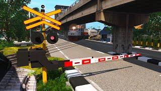 LOKOMOTIF CC 203 KOBONG DI PERLINTASAN PALANG PINTU PJL 78 MALANG KOTA LAMA  TRAINZ SIMULATOR 2019