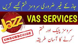 How to unsub jazz vas services 2024  Jazz vas services unsubscribe code 2024  unsub vas