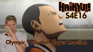Olympic Volleyball Player Reacts to Haikyuu S4E16 Broken Heart
