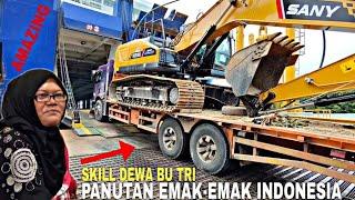 AmazingIBU-IBU BAWA TRUCK MONSTER NAIK KAPAL DI PELABUHAN MERAK