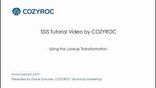 How to Use the Lookup Transformation - SSIS tutorials for Beginners by COZYROC