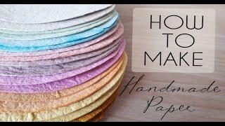 DIY  How to make handmade paper from recycled materials - PAPER MAKING