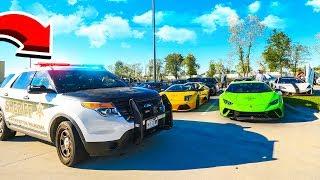 COPS PULL OVER 100 SUPERCARS FOR RACING...