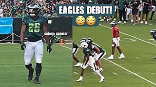 Philadelphia Eagles LIVE PRACTICE Highlights Saquon Barely *DEBUT* + Jalen Hurts SHOWING OUT