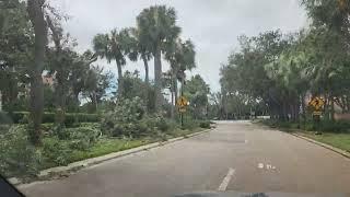 Aftermath of hurricane Ian on Pelican Bay at North Naples Florida