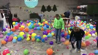 Great Balloon Mass Pop for Clean Up