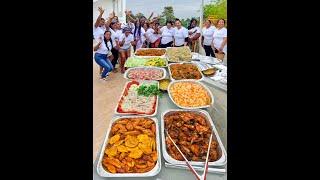 Este grupo de mujeres SERVIDORAS DE CRISTO se dieron tremendo banquete con esta comida criolla 