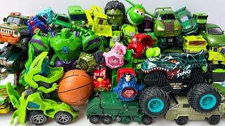 Various TRANSFORMERS Construction Green Devastator Rise of BUMBLEBEE TRUCK TRAIN DINOSAUR Animation