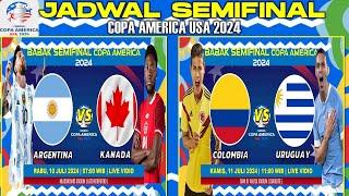 Jadwal SEMIFINAL COPA AMERICA 2024  KOLOMBIA vs URUGUAY  ARGENTINA vs KANADA  COPA AMERICA 2024