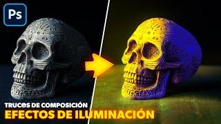 TRUCOS DE COMPOSICIÓN  Efectos de iluminación en Photoshop