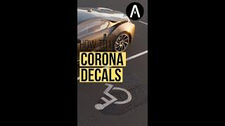 How to use Corona Decals in 3ds Max #Shorts