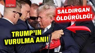 Donald Trumpın vurulma anı Kan donduran görüntüler