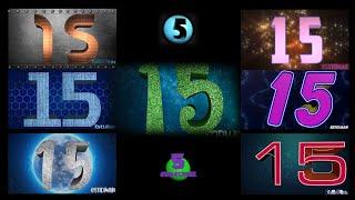 Countdown Numbers from 15 countdown timers with numbers from 15 to 1 or 0 Voice and sound effects