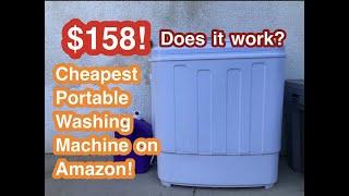 Trying the Cheapest Portable washing Machine on Amazon. Perfect for condos studios  apartments