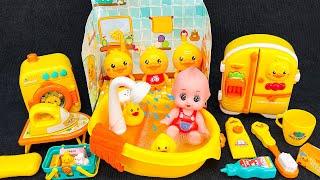 Satisfying with Unboxing Bunny House Toys Collection Cute Doll Bathtub ASMR  Toy Review