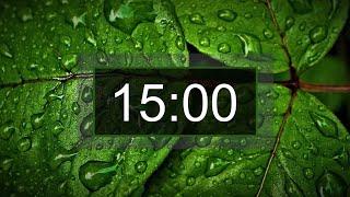 Countdown timer 15 minutes with relaxing music for concentration