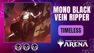  Mono Black Vampires Vein Ripper  Timeless  MTG Arena Gameplay  Commented  MKM