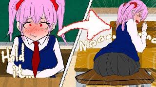 Farting and Panty poop incident during exam? DAY1【anime HAPPY SCHOOL TIME】