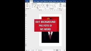 Edit background pas photo di MS Word