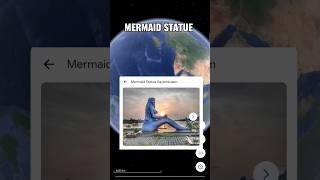 Mermaid statue on google earth map real #subscribe #earthmap #googlemaps