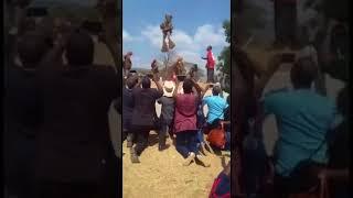 Africa  and witch craft ho is this guy levitating Amazing