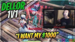 DELLOR PLAYGROUND 1VS1 AGAINST TRASH TALKER FOR $1000 *WEIRD ENDING*