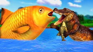 बड़ी मछली और मगरमच्छ Big Fish and Crocodile Kahani - Hindi Kahaniya - हिंदी कहनिया - Fairy Tales