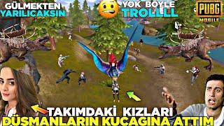 BU KIZLARA ŞOK OLACAKSINIZ  YAPMADIĞIM TROL KALMADI  PUBG MOBİLE KOMİK MONTAJ