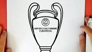 HOW TO DRAW UEFA CHAMPIONS LEAGUE TROPHY