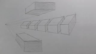 How to draw box in one point perspective for begginer how to  #01