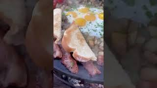 Breakfast Fry Up  Over The Fire Cooking by Derek Wolf