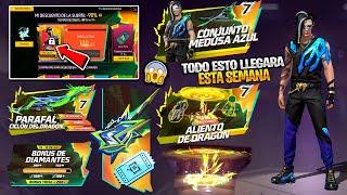 MOSTRANDO TODOS LOS PREMIOS DE LA AGENDA SEMANAL  TIENDA MISTERIOSA ULTIMO DISPARO & MAS FREE FIRE