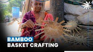 Bamboo Basket Making Process  Hand Basket Weaving  Basket Making Process