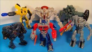 2010 TRANSFORMERS ROTF SET OF 6 McDONALDS HAPPY MEAL MOVIE TOYS VIDEO COLLECTION REVIEW
