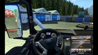 Euro Truck Simulator 2 - Driving toward the unloading ramp at Chur CH