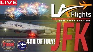 LIVE 4TH of JULY SPECIAL from JFK John F. Kennedy International FIREWORKS and Plane Spotting