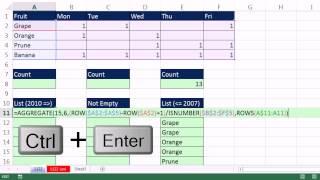 Excel Magic Trick 1122 Repeat Row Headers Vertically For Each Day Activity Exists Array Formula