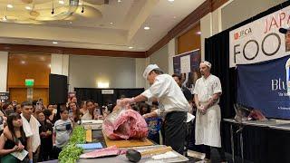 Bluefin Tuna Cutting Live Japan Food Expo