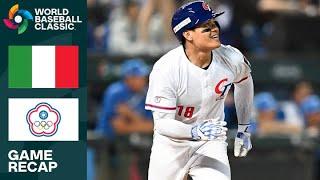 Italy vs. Chinese Taipei Game Highlights  2023 World Baseball Classic