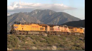 Cajon Pass - San Bernardino-Victorville - Union Pacific and BNSF heavy traffic tofrom California