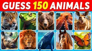 Guess 150 Animals in 3 Seconds   EASY to IMPOSSIBLE