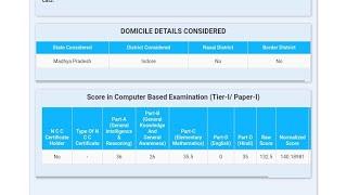 SSC GD 2023 My Scorecard  SSC GD Scorecard